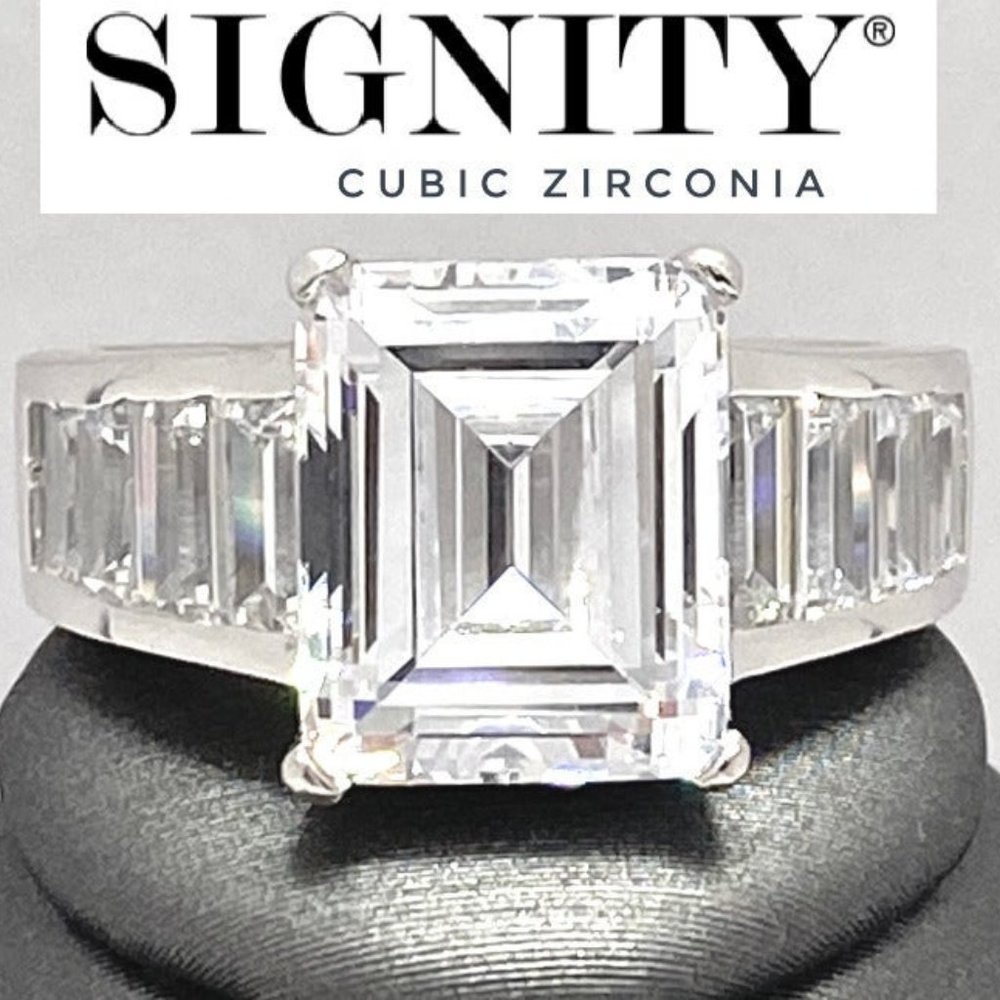 925 Sterling Silver, Signity Diamond CZ Ring